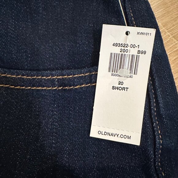 OLD NAVY WOMENS WOW LOOSE PANTS SIZE 20 SHORT NEW DARK WASH - Picture 7 of 10